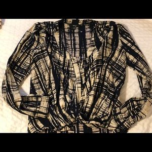 Black and cream Blouse